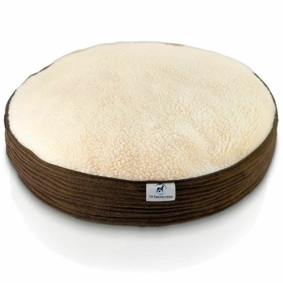 Fleecy Pet Cave Round Soft Bed for Small Dog Cat - Picture 3 of 11